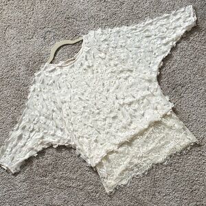 Elegant Lace Overlay Women's Top